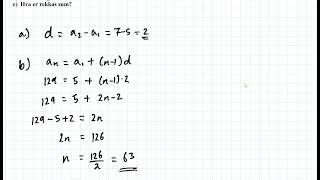 Eksempel – Aritmetisk rekke [upl. by Maxa]