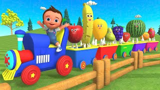 Little Babies Fun Play and Learning Fruits Names for Children  Kids Learning Educational 3D Cartoon [upl. by Efioa]