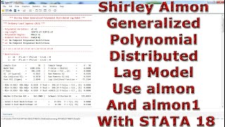 Shirley Almon Generalized Polynomial Distributed Lag Model Use almon And almon1 With STATA 18 [upl. by Aneerbas]