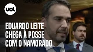 Eduardo Leite chega à cerimônia de posse de governador com o namorado Thalis Bolzan [upl. by Narad938]