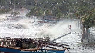 Super Typhoon Haiyan Yolanda Hits Philippines 2013 [upl. by Nauqet]