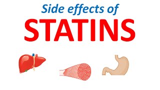 Side effects of statins  Myopathy amp liver enzymes  Atorvastatin simvastatin rosuvastatin [upl. by Neleb]