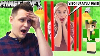 RATUJĘ MOJĄ DZIEWCZYNĘ Z SLIME WIĘZIENIA W MINECRAFT  Vito i Bella [upl. by Zoldi]