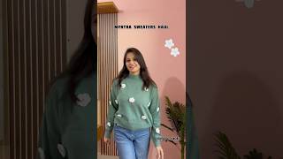 Myntra sweaters haul 🍂✨ myntra myntrahaul wintercollection sweater ashortaday [upl. by Birkett]