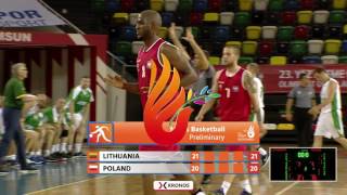 2017 07 21 BASKETBALL MEN HIGHLIGHTS LITHUANIA POLAND DEAFLYMPICS2017 [upl. by Averill]