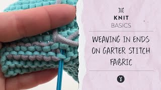 Weaving in Ends on Garter Stitch Fabric [upl. by Naol]