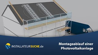 🇩🇪 Montageablauf einer Photovoltaikanlage [upl. by Lizette]