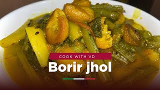 Traditional bengali recipe Bori diye sobjir jhol by Vegetariandelight21 [upl. by Oni]