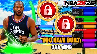 BEST PERIMETER LOCKDOWN BUILD 3ampD WING  KAWHI LEONARD BUILD  NBA 2K25 NEXT GEN [upl. by Hadwin]