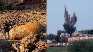 Enormous 80YearOld WWII Bomb Detonated in English City [upl. by Ulrica434]