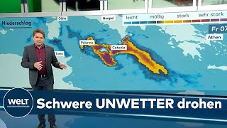 WIRBELSTURM IM MITTELMEER Droht Italien ein verheerender Medicane WELT Hintergrund [upl. by Pimbley]