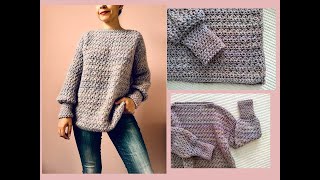 ¿Como tejer chompa MANUALIDADES a crochet para TODAS las tallas [upl. by Aloysius602]