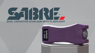 SABRE Dual Capacitor Stun Gun and LED Flashlight  For Everyday Safety [upl. by Atniuqal276]