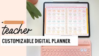 Customizable Teacher Digital Planner 2022 Academic digital planner  Goodnotes 5 Best plan [upl. by Ayak]