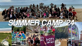 SUMMER CAMP VLOG ‘24  beach parties themed nights funfair waterpark challenges etc [upl. by Poucher]