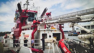 SUPER EXCLUSIVE On Board Inside Look of FDNY Marine 1 AKA Fireboat 343 [upl. by Romeon381]