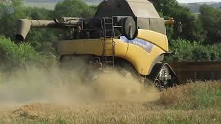 Watching the combine harvester at Child Okeford Dorset [upl. by Dorrej860]