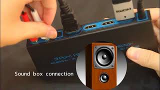 How to setup HDMI audio extractor 3x1 FiveHome FA1301 FA2301 video setup [upl. by Chlores]