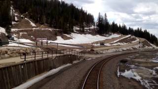 Entering Moffat Tunnel West Portal rearfacing view aboard Amtraks California Zephyr [upl. by Ellenig]