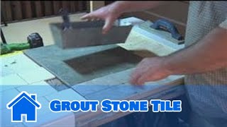 Grouting Help  How to Grout Stone Tile [upl. by Nelehyram595]