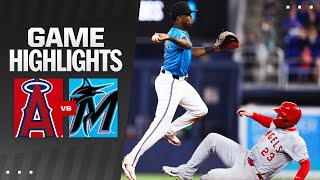 Angels vs Marlins Game Highlights 4324  MLB Highlights [upl. by Bergeron878]