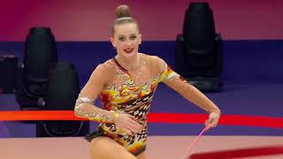 Ginnastica Ritmica  Mondiali  Group AllAround Final  Group A  rotation 2  Valencia  25823 [upl. by Ahsitam]