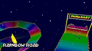 My first custom track for Mario Kart DS N64 Rainbow Road [upl. by Datnow]