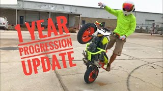 1 Year 2018 Honda Grom Update with Stunt Progression [upl. by Berck386]