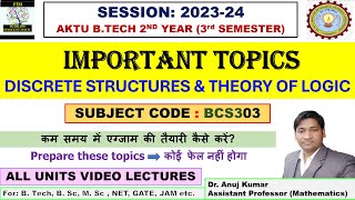 IMPORTANT TOPICS IN DISCRETE STRUCTURES AND THEORY OF LOGIC  DSTL IMPORTANT TOPICS  DISCRETE MATH [upl. by Neersin728]