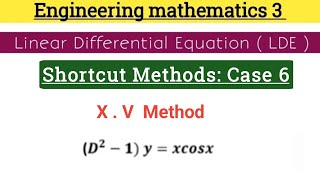 SHORTCUT METHOD PERTICULAR INTEGRAL  SHORTCUT METHOD ENGINEERING MATHEMATICS 3 [upl. by Bortman]