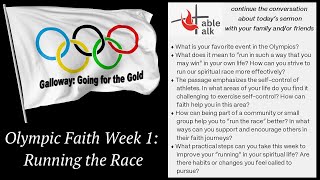 Sunday Worship  August 25 2024  OLYMPIC FAITH WEEK 1 RUNNING THE RACE Rev Dr Raigan Miskelly [upl. by Ahsinrac]