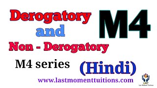 Derogatory and Non Derogatory matrices in Hindi  Matrices  Maths 4 series [upl. by Krischer590]