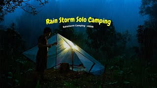 Camping in Heavy Rain and Rain Storm Camping  ASMR [upl. by Ymarej]