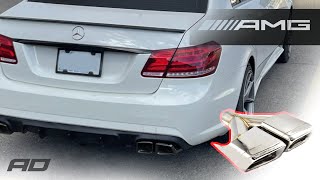 Installing AMG Exhaust Tips on my Mercedes EClass W212 [upl. by Gertrudis399]