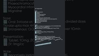 48 Propranolol Drugs uses side effects and doses medical pharmacy medicaleducation mbbs neet [upl. by Aerua]