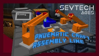 PneumaticCraft Assembly Line Tutorial  Sevtech Ages Tutorial [upl. by Holsworth]