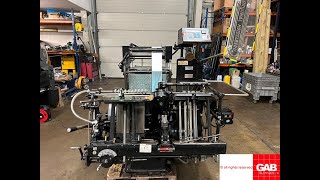 Heidelberg GT Platen with gold foiling attachment Gab Supplies Ltd 1972 [upl. by Drus]