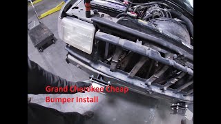 Cheapo Bumper Install on our Grand Cherokee Great Value Grand [upl. by Einalam]