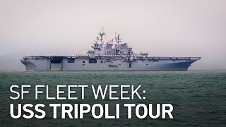 SF Fleet Week A Tour of the Brand New USS Tripoli [upl. by Hacissej]