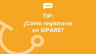 TIP ¿Cómo registrarse en SIPARE  Runahrcom [upl. by Darb860]