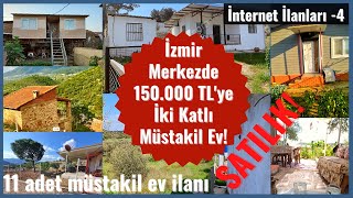 İzmir Merkezde 150000 TLye İki Katlı Satılık Ev Satılık Bahçeli Müstakil Evler [upl. by Walker]