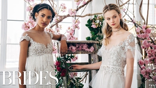 Marchesas Wedding Dresses  Spring 2018  BRIDES [upl. by Robinson]