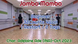 Jambo Mambo Line Dance Beginner Lets Practice Together🤗 [upl. by Pavlish]