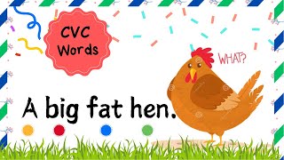 Learn to read cvc words  English reading practice for kindergarten [upl. by Hallie34]