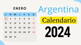 FERIADOS 2024 CALENDARIO DE ARGENTINA [upl. by Fernanda]