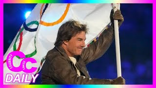 Tom Cruise’s Thrilling Olympic Stunt Came with an Unexpected Paycheck  Celeb Chase [upl. by Yrrok]