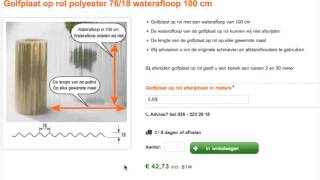 golfplaat op rol op maat afsnijden [upl. by Moishe]