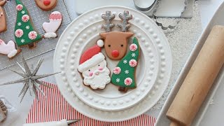 How to Decorate Simple Christmas Cookies with Royal Icing [upl. by Surovy]