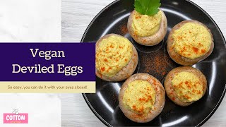 Vegan Deviled Eggs with Mushrooms amp Chickpeas [upl. by Evangelina256]