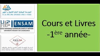 ENSAM Première année Cours et Livres [upl. by Airamana]